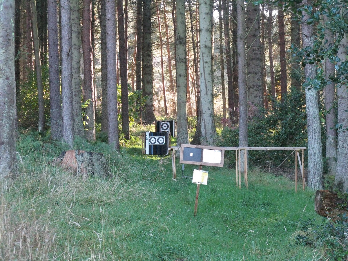 Target archer aiming with sight